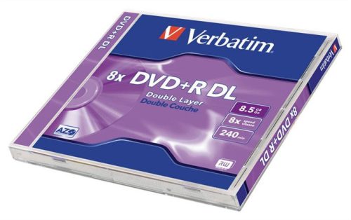 VERBATIM DVD+R lemez, kétrétegű, 8,5GB, 8x, 1 db, normál tok, VERBATIM "Double Layer"