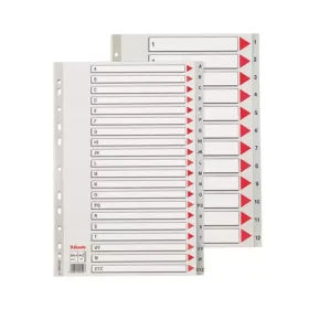 ESSELTE Regiszter, műanyag, A4 Maxi, A-Z, ESSELTE, szürke