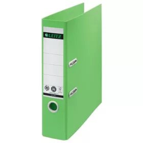   LEITZ Iratrendező, 80 mm, A4, karton, újrahasznosított, LEITZ "180 Recycle", zöld