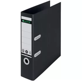   LEITZ Iratrendező, 80 mm, A4, karton, újrahasznosított, LEITZ "180 Recycle", fekete