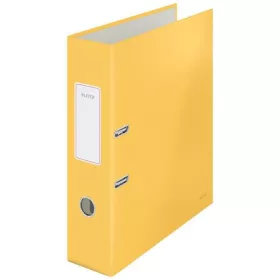   LEITZ Iratrendező, 80 mm, A4, karton, 180°, LEITZ "Cosy Soft Touch", melegsárga