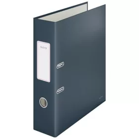   LEITZ Iratrendező, 80 mm, A4, karton, 180°, LEITZ "Cosy Soft Touch", bársonyszürke