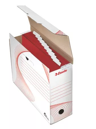 ESSELTE Archiválódoboz, karton, függőmappának, ESSELTE "Standard", fehér