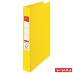   ESSELTE Gyűrűs könyv, 4 gyűrű, 42 mm, A4, PP, ESSELTE "Standard", Vivida sárga