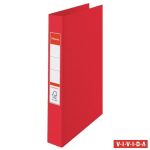   ESSELTE Gyűrűs könyv, 4 gyűrű, 42 mm, A4, PP, ESSELTE "Standard", Vivida piros