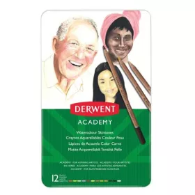   DERWENT Akvarell ceruza készlet, DERWENT "Academy", 12 különböző szín