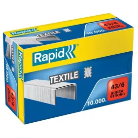   RAPID Tűzőkapocs, 43/6, horganyzott, textil, RAPID "Superstrong"