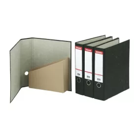   ESSELTE Iratrendező és iratpapucs egyben, 75 mm, A4, karton, márványos, ESSELTE, fekete