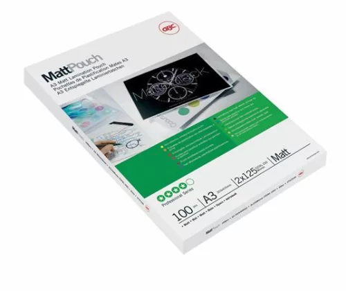 GBC Meleglamináló fólia, 125 mikron, A3, matt, GBC