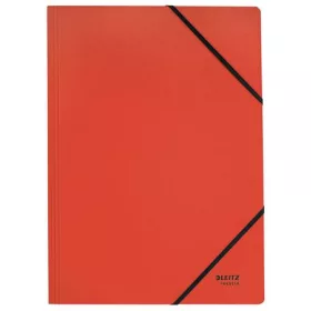   LEITZ Gumis mappa, karton, A4, LEITZ "Recycle", piros