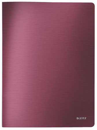 LEITZ Bemutatómappa, 20 zsebes, A4, LEITZ "Style", gránátvörös