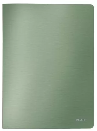 LEITZ Bemutatómappa, 40 zsebes, A4, LEITZ "Style", olajfazöld