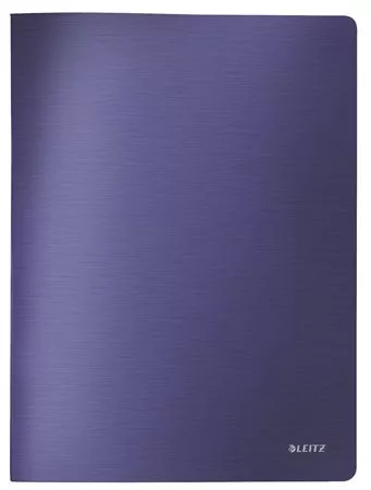 LEITZ Bemutatómappa, 40 zsebes, A4, LEITZ "Style", titánkék