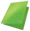 LEITZ Gumis mappa, 15 mm, karton, A4, LEITZ "Wow", zöld
