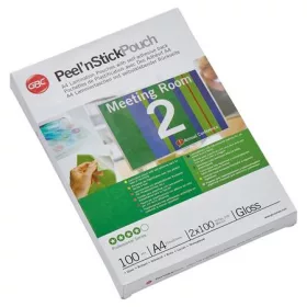   GBC Meleglamináló fólia, 100 mikron, A4, fényes, öntapadó, GBC