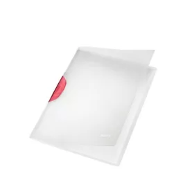   LEITZ Gyorsfűző, klipes, PP, A4, LEITZ "ColorClip Magic", piros