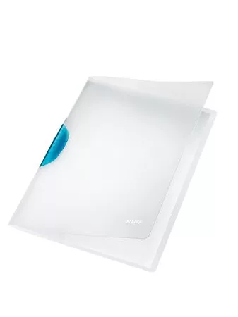 LEITZ Gyorsfűző, klipes, PP, A4, LEITZ "ColorClip Magic", világoskék