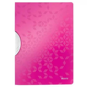   LEITZ Gyorsfűző, klipes, PP, A4, LEITZ "Wow ColorClip" rózsaszín