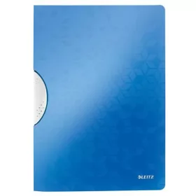   LEITZ Gyorsfűző, klipes, PP, A4, LEITZ "Wow ColorClip" kék