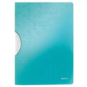   LEITZ Gyorsfűző, klipes, PP, A4, LEITZ "Wow ColorClip" jégkék