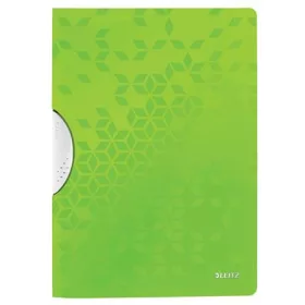  LEITZ Gyorsfűző, klipes, PP, A4, LEITZ "Wow ColorClip", zöld