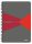 LEITZ Spirálfüzet, A5, kockás, 90 lap, laminált karton borító, LEITZ "Office", szürke-piros