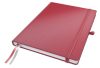 LEITZ Jegyzetfüzet, exkluzív, A4, vonalas, 80 lap, keményfedeles, LEITZ "Complete", piros