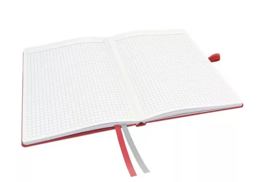 LEITZ Jegyzetfüzet, exkluzív, A5, kockás, 80 lap, keményfedeles, LEITZ "Complete", piros