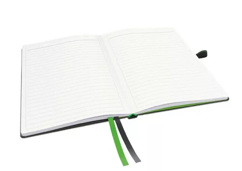 LEITZ Jegyzetfüzet, exkluzív, A5, vonalas, 80 lap, keményfedeles, LEITZ "Complete", fekete