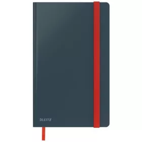   LEITZ Beíró, A5, vonalas, 80 lap, keményfedeles, LEITZ "Cosy Soft Touch", bársonyszürke