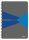LEITZ Spirálfüzet, A5, vonalas, 90 lap, PP borító, LEITZ "Office", szürke-kék