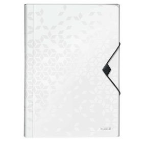   LEITZ Harmonikamappa, A4, PP, 6 rekeszes, LEITZ "Wow", fehér