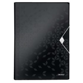   LEITZ Harmonikamappa, A4, PP, 6 rekeszes, LEITZ "Wow", fekete