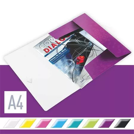 LEITZ Gumis mappa, PP, A4, LEITZ "Wow", lila