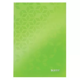  LEITZ Beíró, A5, vonalas, 80 lap, keményfedeles, LEITZ "Wow", zöld
