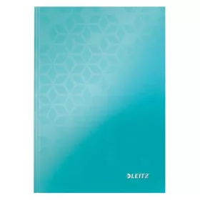   LEITZ Beíró, A5, kockás, 80 lap, keményfedeles, LEITZ "Wow", jégkék