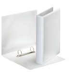   ESSELTE Gyűrűs könyv, panorámás, 2 gyűrű, D alakú, 46 mm, A5, PP, ESSELTE, fehér