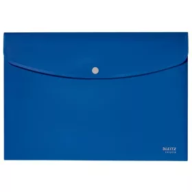   LEITZ Irattartó tasak, A4, PP, patentos, LEITZ "Recycle", kék