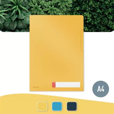 LEITZ Genotherm, "L", A4, PP, LEITZ "Cosy Privacy", melegsárga
