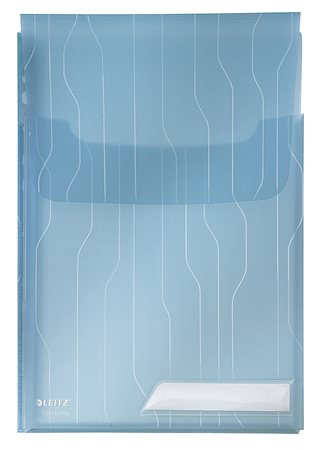 LEITZ Genotherm, lefűzhető, A4, 200 mikron, füllel, LEITZ "CombiFile Jumbo", kék