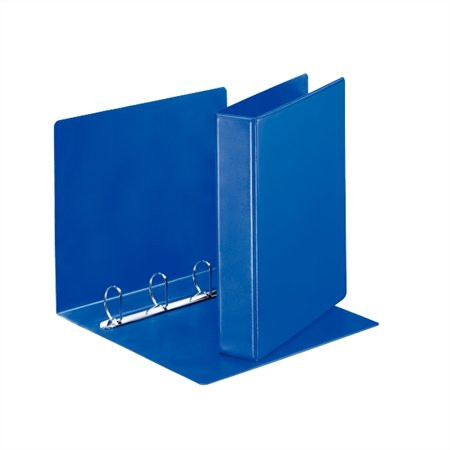 ESSELTE Gyűrűs könyv, panorámás, 4 gyűrű, D alakú, 65 mm, A4, PP, ESSELTE, kék