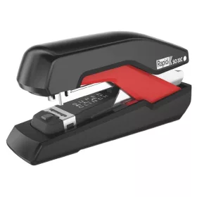   RAPID Tűzőgép, 30 lap, lapos tűzés, RAPID "Supreme OmniPress S030c", fekete/piros