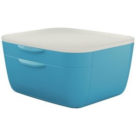   LEITZ Irattároló, műanyag, 2 fiókos, LEITZ "Cosy", nyugodtkék