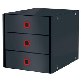   LEITZ Irattároló, laminált karton, 3 fiókos, LEITZ "Cosy Click&Store", bársonyszürke