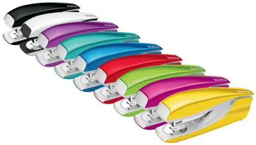 LEITZ Tűzőgép, 24/6, 26/6, 30 lap, LEITZ "Nexxt Wow", piros