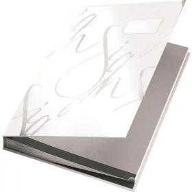   LEITZ Aláírókönyv, A4, 18 részes, karton, LEITZ "Design", fehér