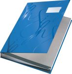   LEITZ Aláírókönyv, A4, 18 részes, karton, LEITZ "Design", kék