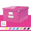 LEITZ Doboz, A4 méret, LEITZ "Click&Store", rózsaszín