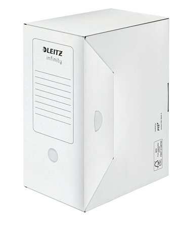 LEITZ Archiválódoboz, A4, 150 mm, LEITZ "Infinity", fehér