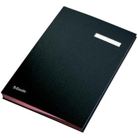   ESSELTE Aláírókönyv, A4, 20 részes, karton, ESSELTE, fekete